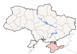 Location of Crimea within Ukraine