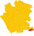 Collocatio finium Municipii in Provincia Casertana.