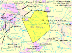 Census Bureau map of Upper Freehold Township, New Jersey