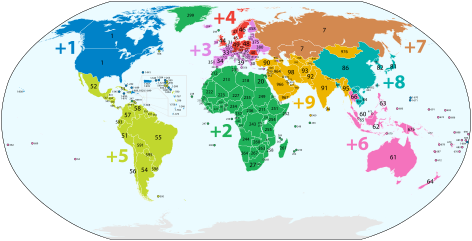 Internationale Ländervorwahlen