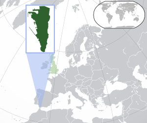 Гибралтар на карте Европы