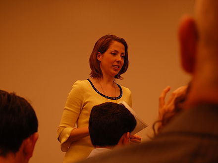 Allison Rogers Miss Rhode Island 2006, speaking in August 2008