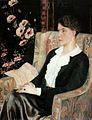 Портрет Евдокии Глебовой (сестра художника), 1915. Масло на холсте. Русский музей. 117×152,5 см