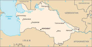 तुर्कमेनिस्तान को नक्शामा अस्गाबत