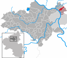 Läget för Weitersburg i Landkreis Mayen-Koblenz