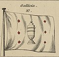 Bandeira de Galicia en The Maritime Flags of All Nations de R. H. Laurie, 1832.