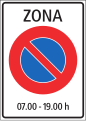 2.59.1 (i/r) Signal de zone (Variante)