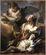 Agar et Ismaël Giambattista Tiepolo, 1732-1733 Scuola Grande de San Rocco, Venise[24].