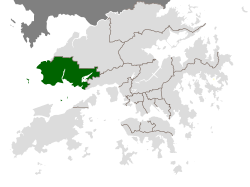 Location of Tuen Mun District within Hong Kong