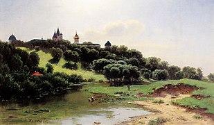 Vista del monasterio Sava-Storózhevski de Lev Lvóvich Kámenev, década de 1860.