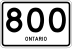 Highway 800 marker