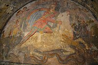 Фреска, що зображає бій Мітри з биком (Тавроктонія), Санта-Марія-Капуа-Ветере, II століття