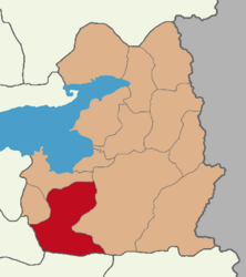Map showing Çatak District in Van Province