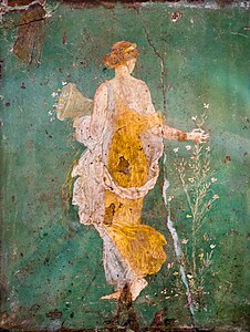Antic fresc romà de Flora, o Primavera, de Stabiae (segle II dC)