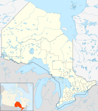 伊利堡在安大略省的位置