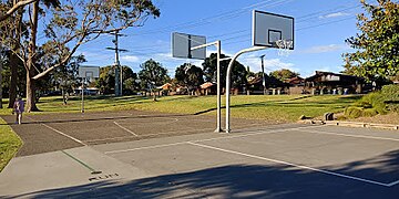 Half basketball court