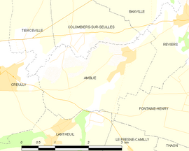 Mapa obce Amblie