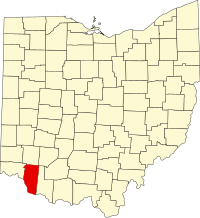 Locatie van Clermont County in Ohio