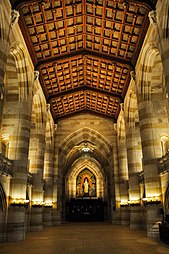 The nave of Sterling Memorial Library
