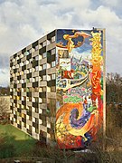 Ini dikatakan sebagai grafiti tertinggi di dunia, di Hamburg-Lohbrügge, Jerman
