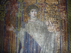 Mosaïque de la coupole représentant Saint Léon.