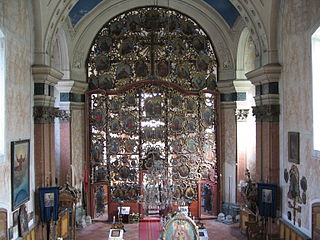 A rococo church iconostasis.