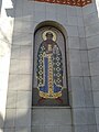 Святой князь Даниил Московский. Икона на фасаде часовни