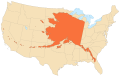 Image 22Alaska's area compared to the 48 contiguous states (from Geography of Alaska)