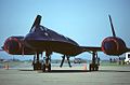 מטוס SR-71 החונה בבסיס מילדנהול, 1982.