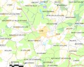 Mapa obce Lure