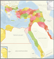 A map showing the administrative divisions of the Ottoman Empire in 1899, including the Mount Lebanon Mutasarrifate