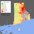 Image 6Rhode Island population density map (from Rhode Island)