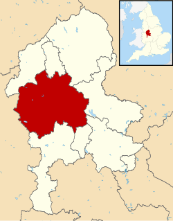 Stafford shown within Staffordshire