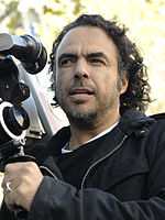 A photo of Alejandro González Iñárritu filming in Barcelona, Spain in 2008.