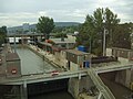 Canal lock, Neckar River, Germany