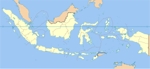 Saga (olika betydelser) på en karta över Indonesien