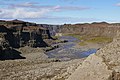 Schlucht Jökulsárgljúfur unterhalb des Dettifoss