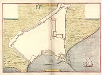 莱昂纳多·德法拉利（德语：Leonardo de Ferrari）绘制葡萄牙丹吉尔堡垒计划图