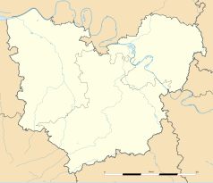 Mapa konturowa Eure, po prawej nieco na dole znajduje się punkt z opisem „Breuilpont”