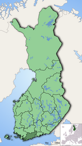 Poziția regiunii Uudenmaan maakunta Nylands landskap