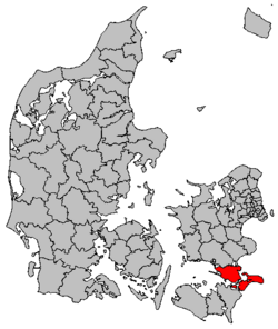 Locatie van gemeente Vordingborg