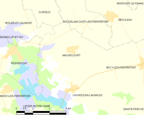 Poziția localității Mâchecourt