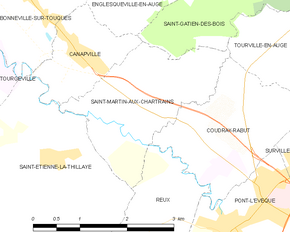 Poziția localității Saint-Martin-aux-Chartrains
