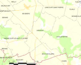 Mapa obce Lierville