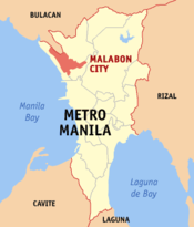 Malabonin sijoittuminen Metro Manilan kartalla