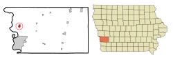 Location of Crescent, Iowa
