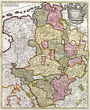 Karte des Reichskreises Westfalen, erschienen 1710–1730