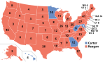 Electoral map, 1980 election
