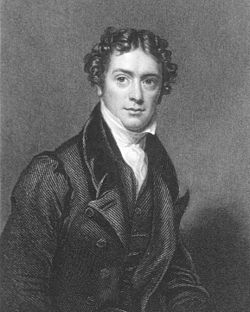 Un gravato de Michael Faraday, obra de John Cochran seguntes una pintura anterior de Henry Pickersgill.