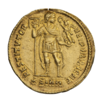 Валент II (ок. 364 г.). На шаре в руке Валента[40]